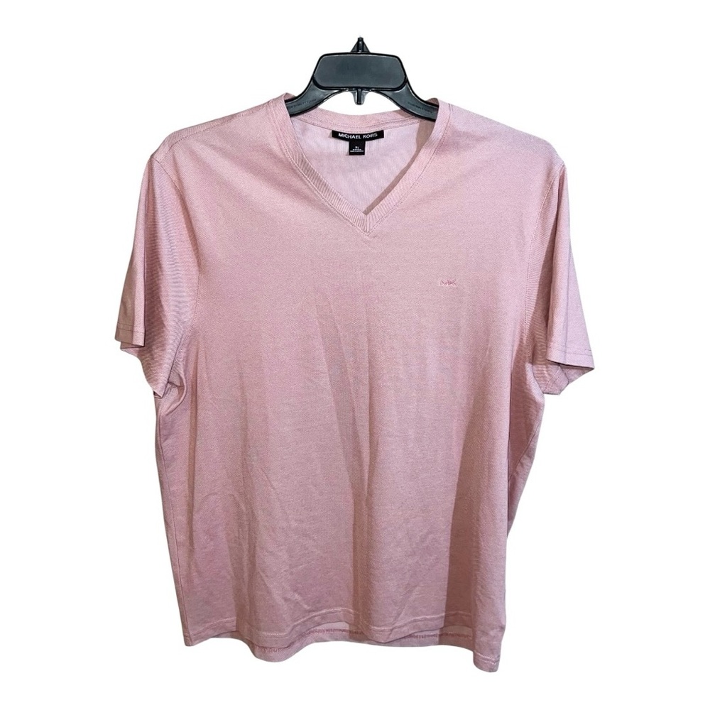 Michael Kors Shirt Men’s XL Heather Red V-Nexk Short Sleeve